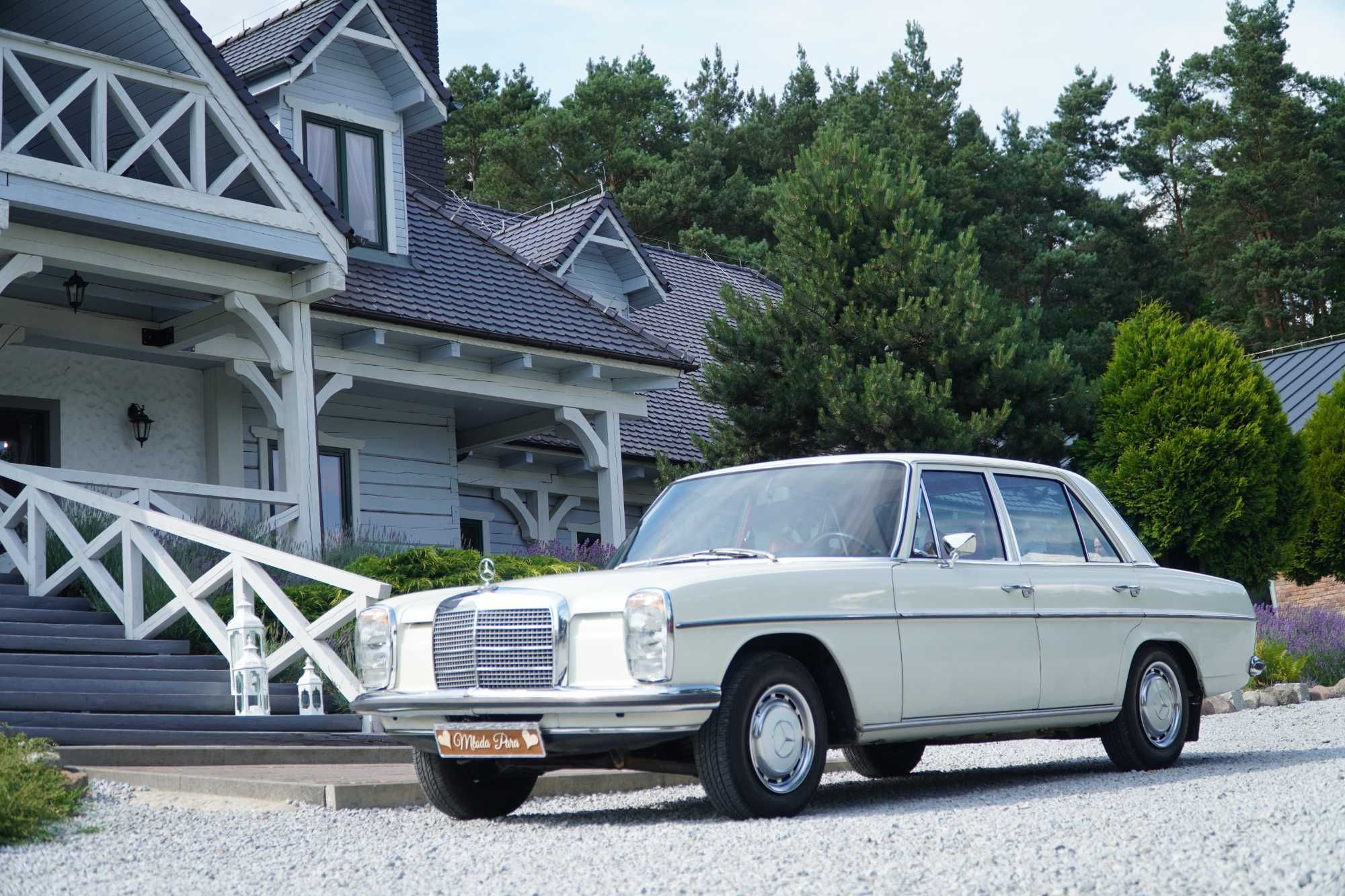 Mercedes W115 z 1973r - wynajem auto do ślubu i nie tylko