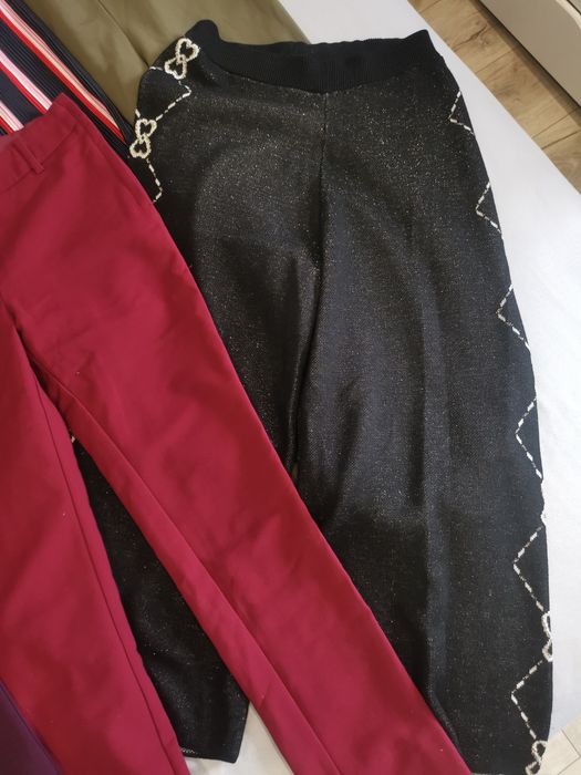 Zestaw spodni materiałowych eleganckich XS stan bdb markowe