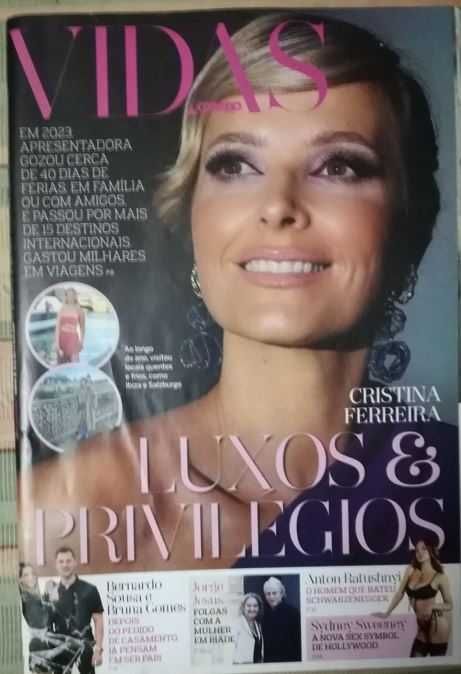 5 Revistas diversas sobre Cristina Ferreira - Lote 2