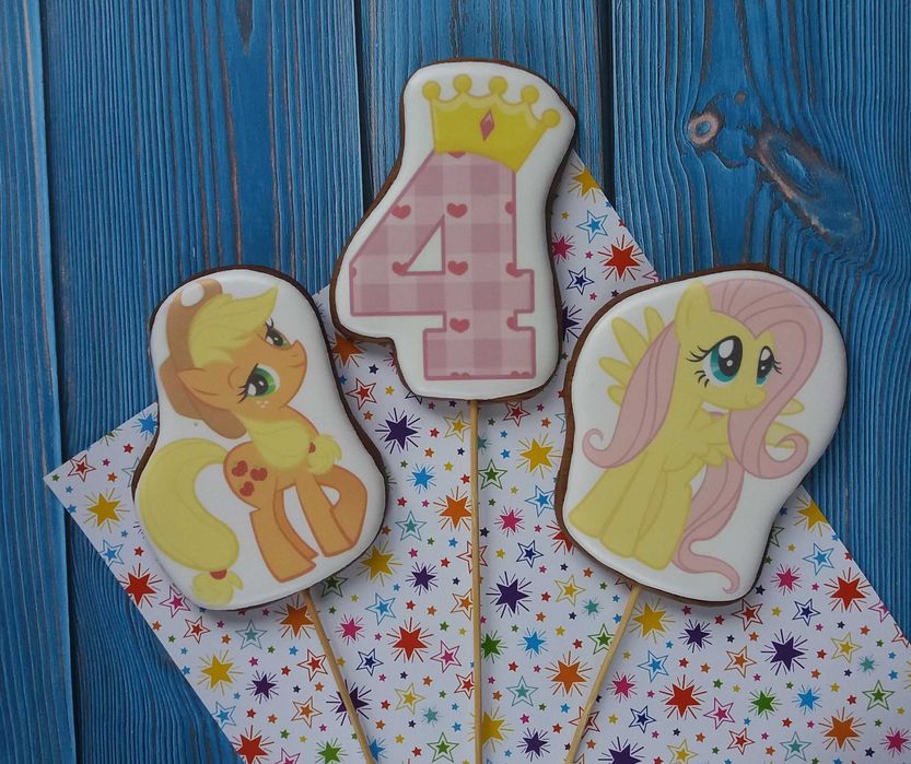 Пони Пинки Пай имбирные пряники, пряничные топперы щенячий патруль