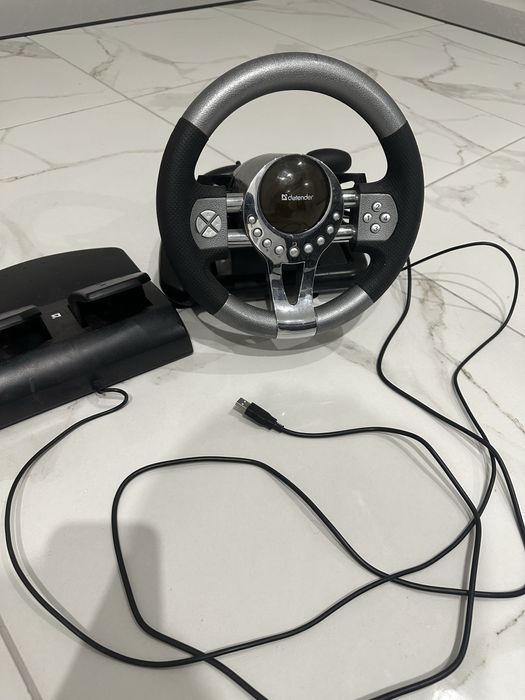 Ігровий руль Defender Forsage GTR + педалі | Повністю робочий