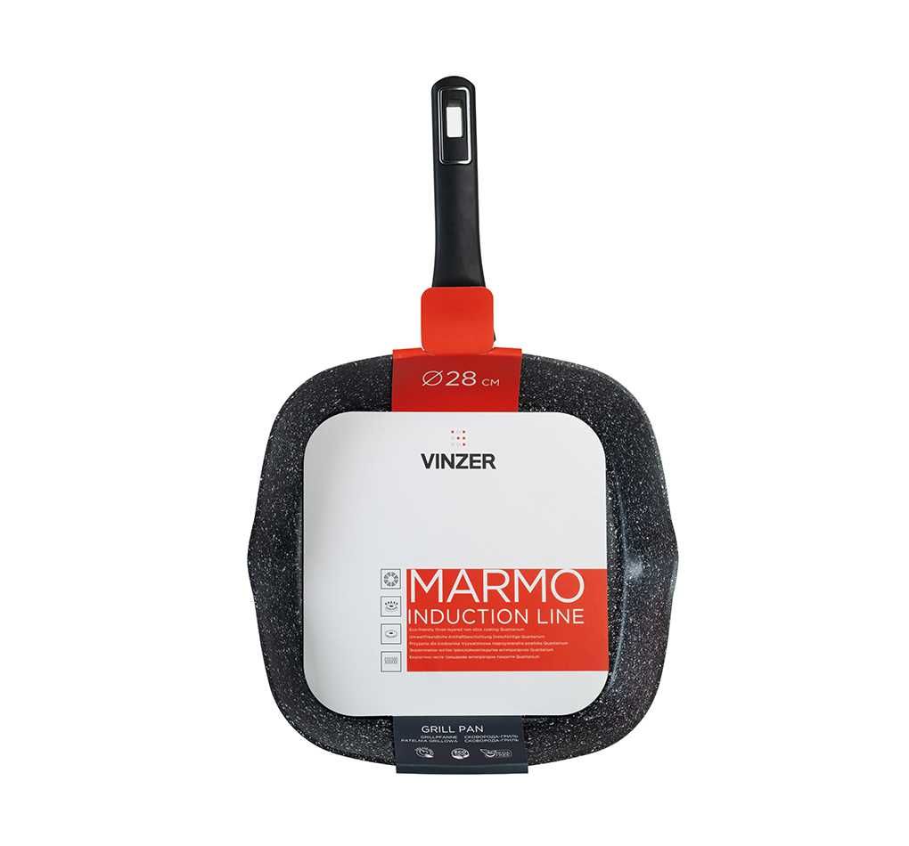 VINZER Marmo Induction Line 50415 сковорода-гриль 28 см Швейцария