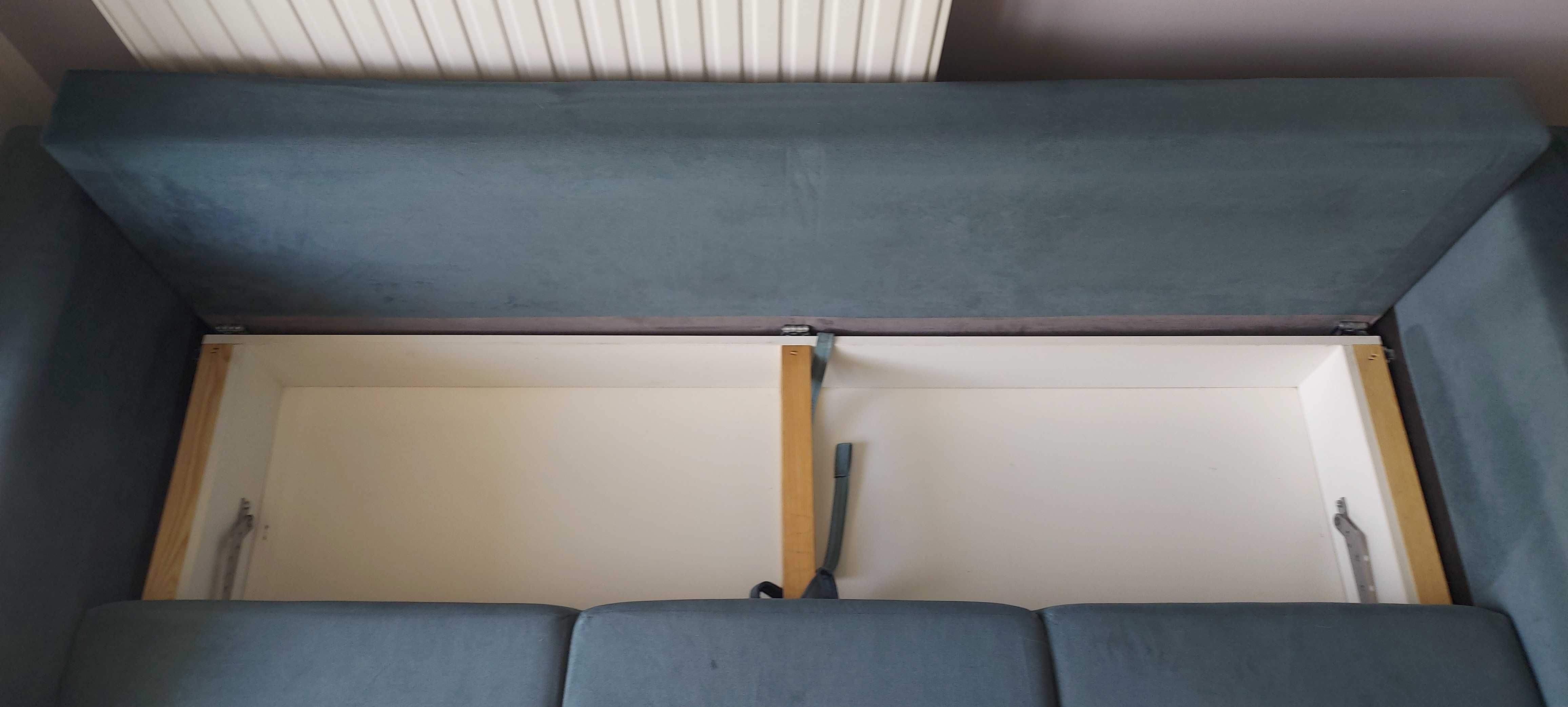 Sofa rozkładana 3 osobowa z funkcją spania i pojemnikiem na pościel