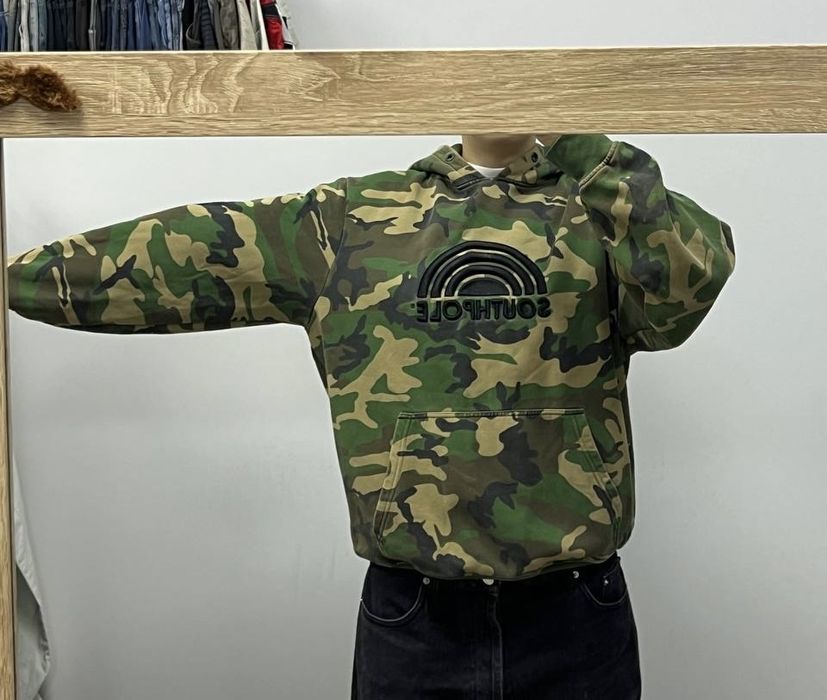 SouthPole Оверсайз камо худі rap camo hoodie сауспол реп sk8 bape y2k