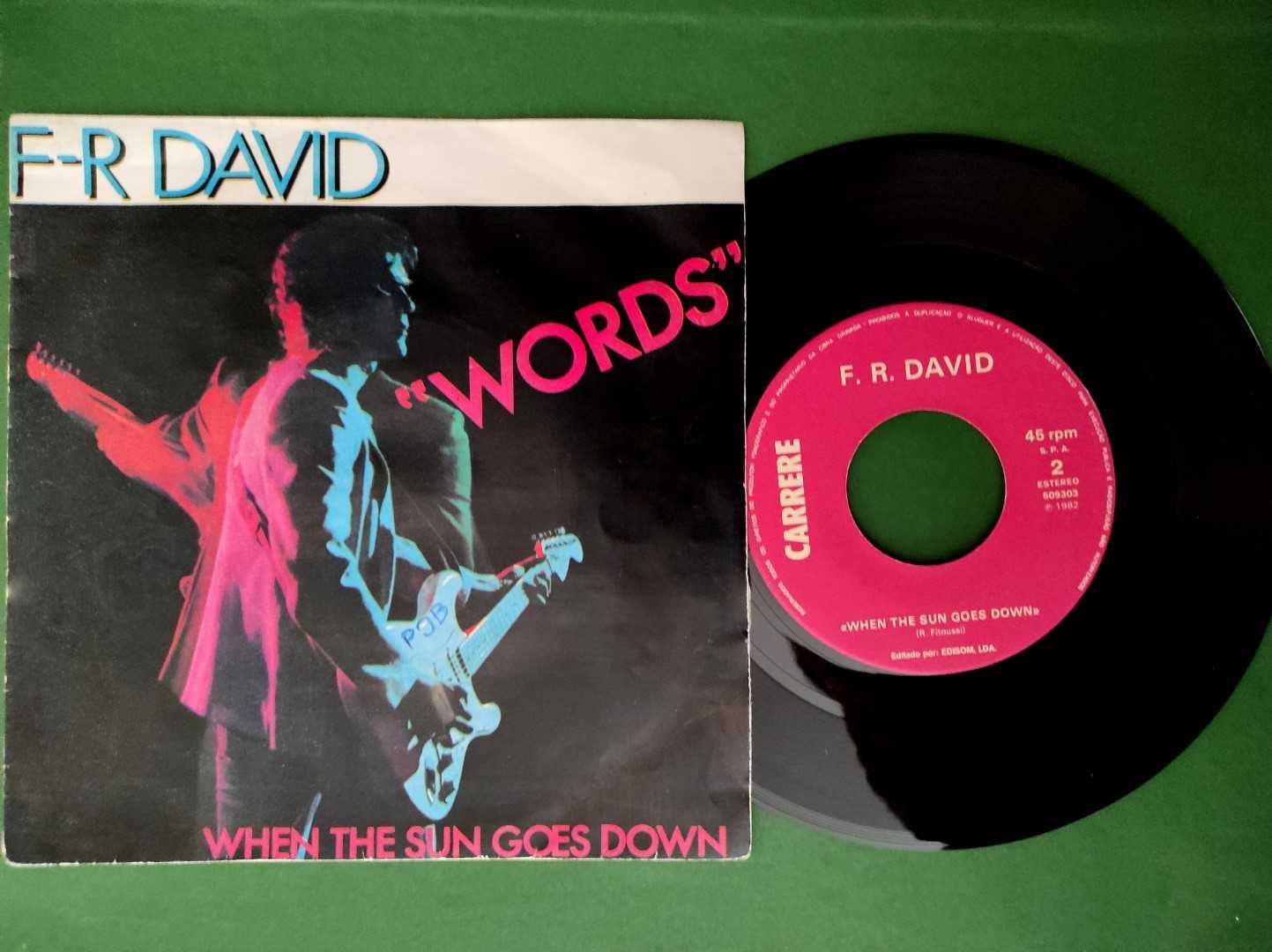 Single vinil F-R David "Words" (1982)