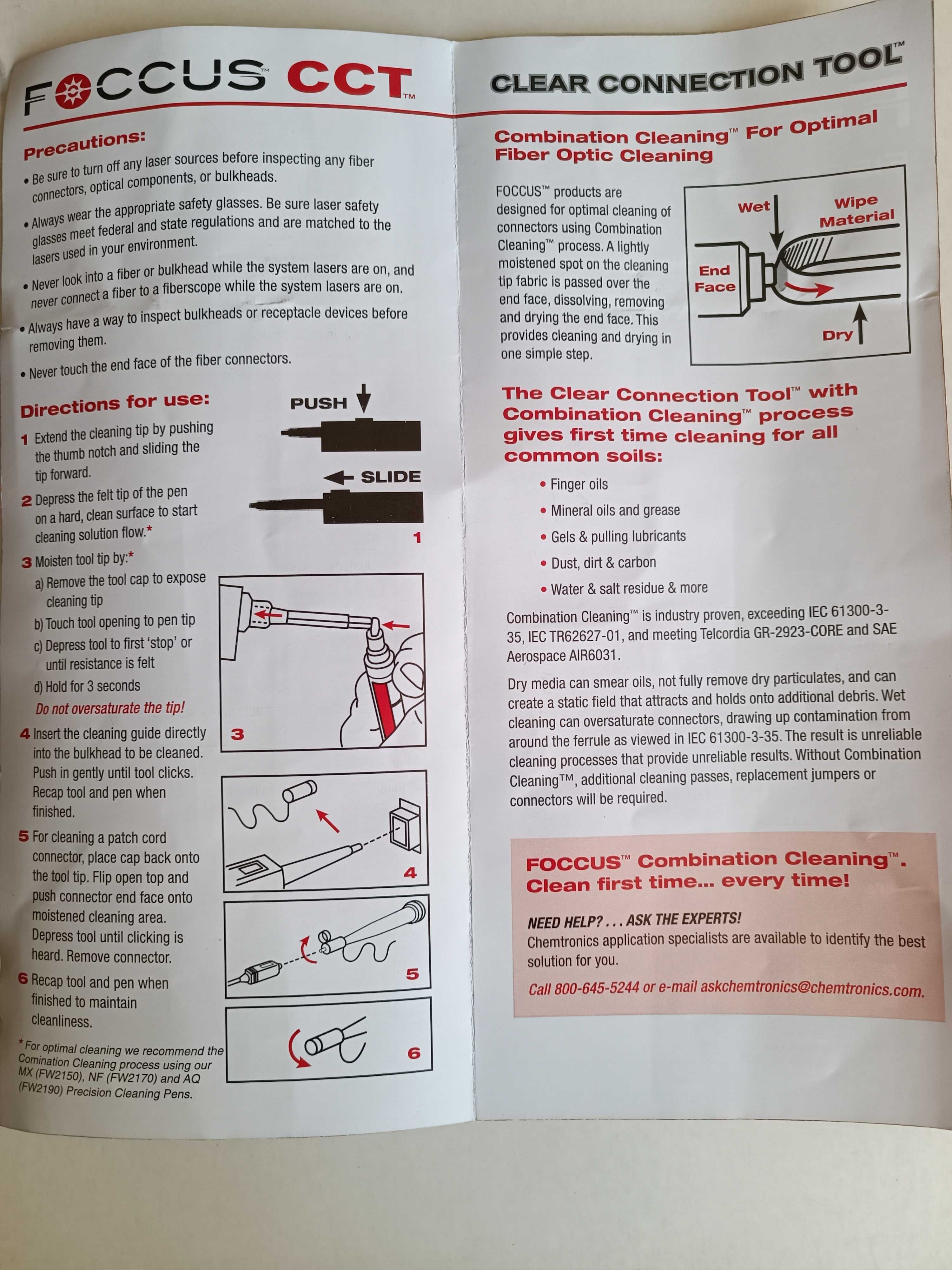 Czyścik do adapterów i złączy 2,5mm CCT-250