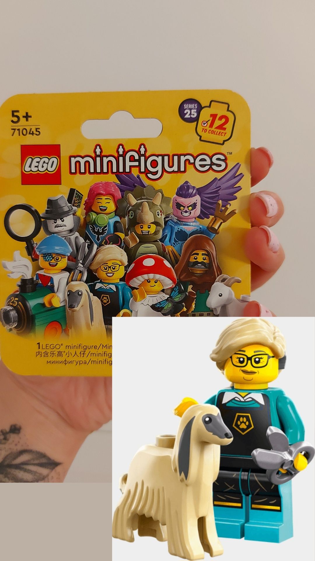 Minifigurki LEGO 71045 seria 25, col25-12, psia fryzjerka, groomer