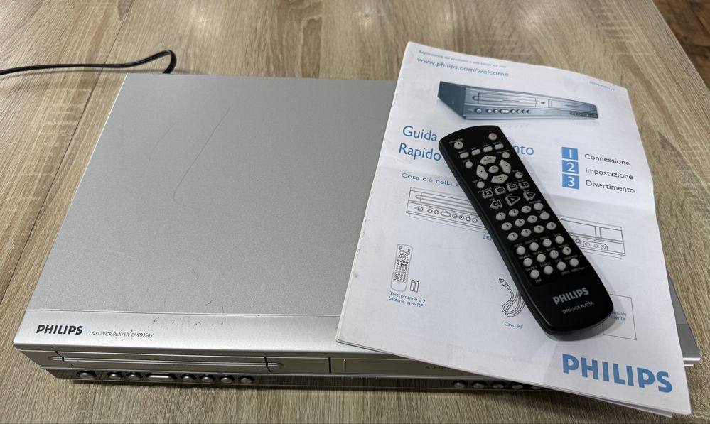 PHILIPS DVP3350V #Magnetowid VHS DVD #Combo #6 HD #Hi-Fi Stereo #Pilot