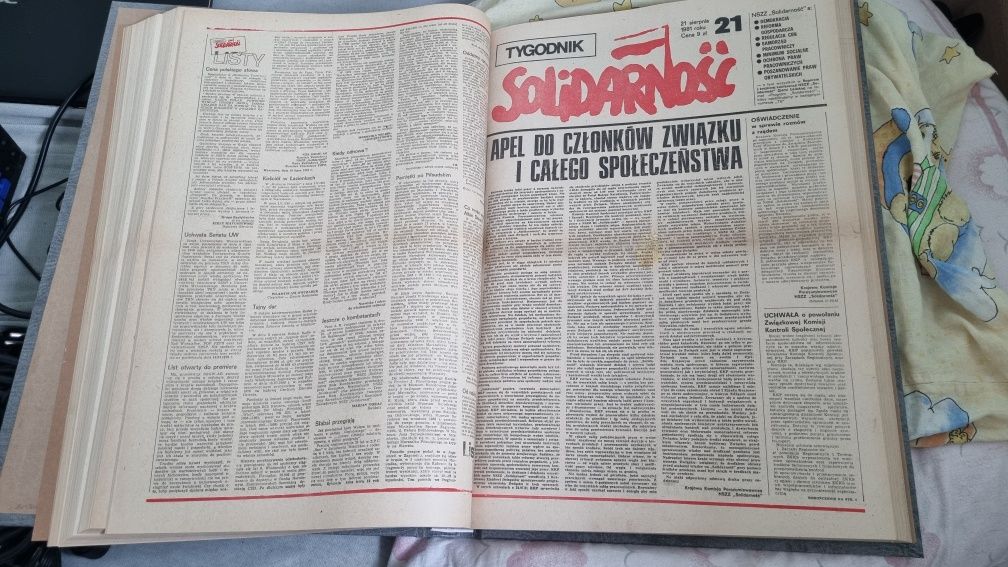 Tygodnik Solidarność rocznik 1981 oprawiony