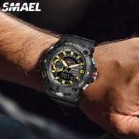Тактичний наручний годинник Smael. Ударостійкий. Світлодіодний
