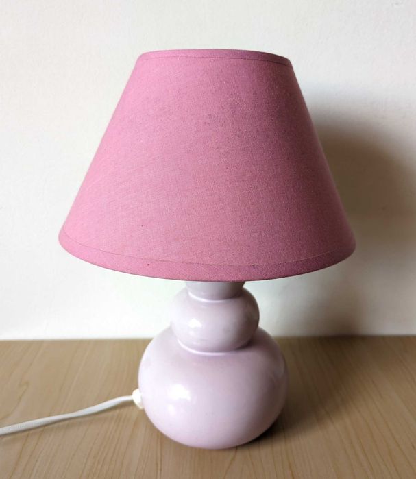 Candeeiro Rosa de Mesa de Cabeceira