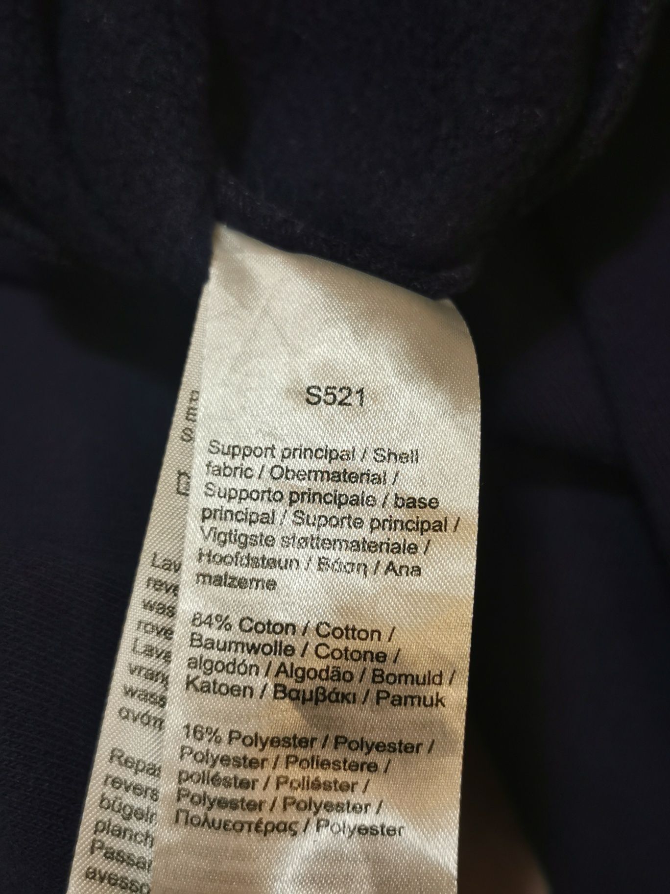 Granatowa męska bluza bez kaptura crewneck Lacoste Classic fit S/M