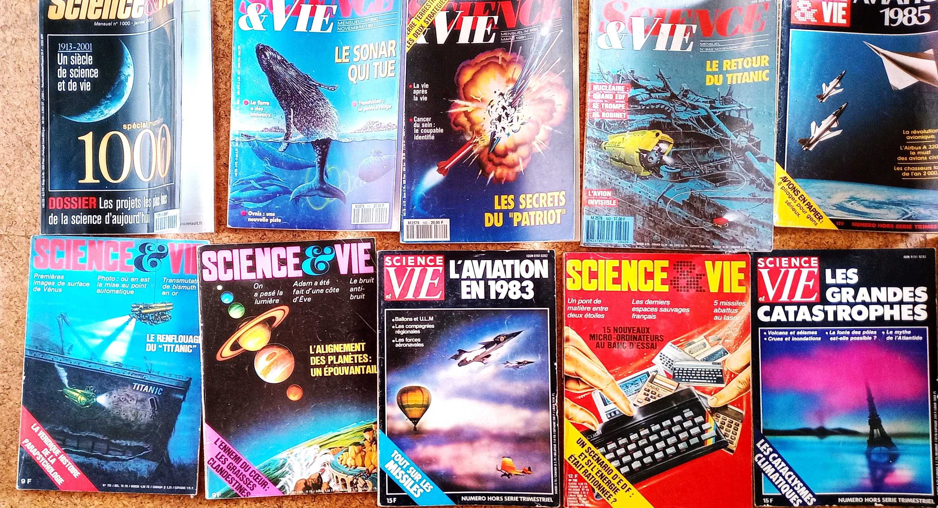 Lote de 14 revistas Science & Vie ou venda em separado Anos 80/90