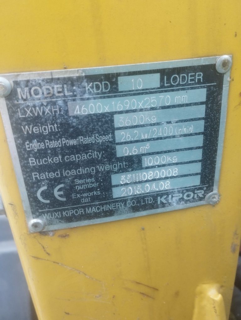 Ładowarka kipor uszkodzona