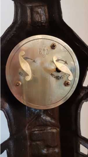 Francuski budzik figuralny E.D Clock. CO. 1900r mechanizm wahadłowy!!!