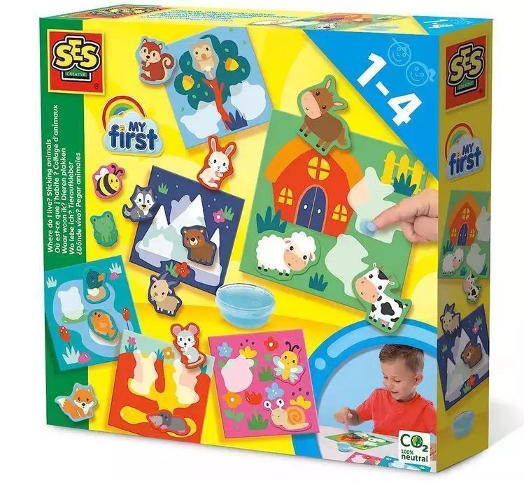 Moje pierwsze Naklejki ze zwierzętami. SES Creative