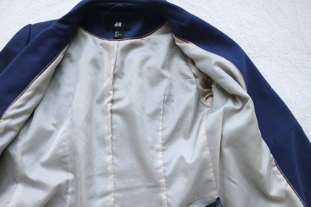 Marynarka damska marynarska H&M 38 dżersej bawełna