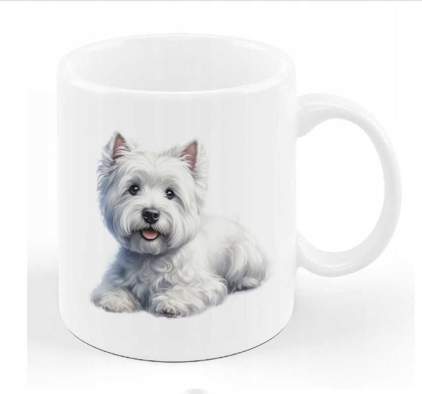 Kubek Pies Westie West Highland White Terrier ceramika 330 ml
