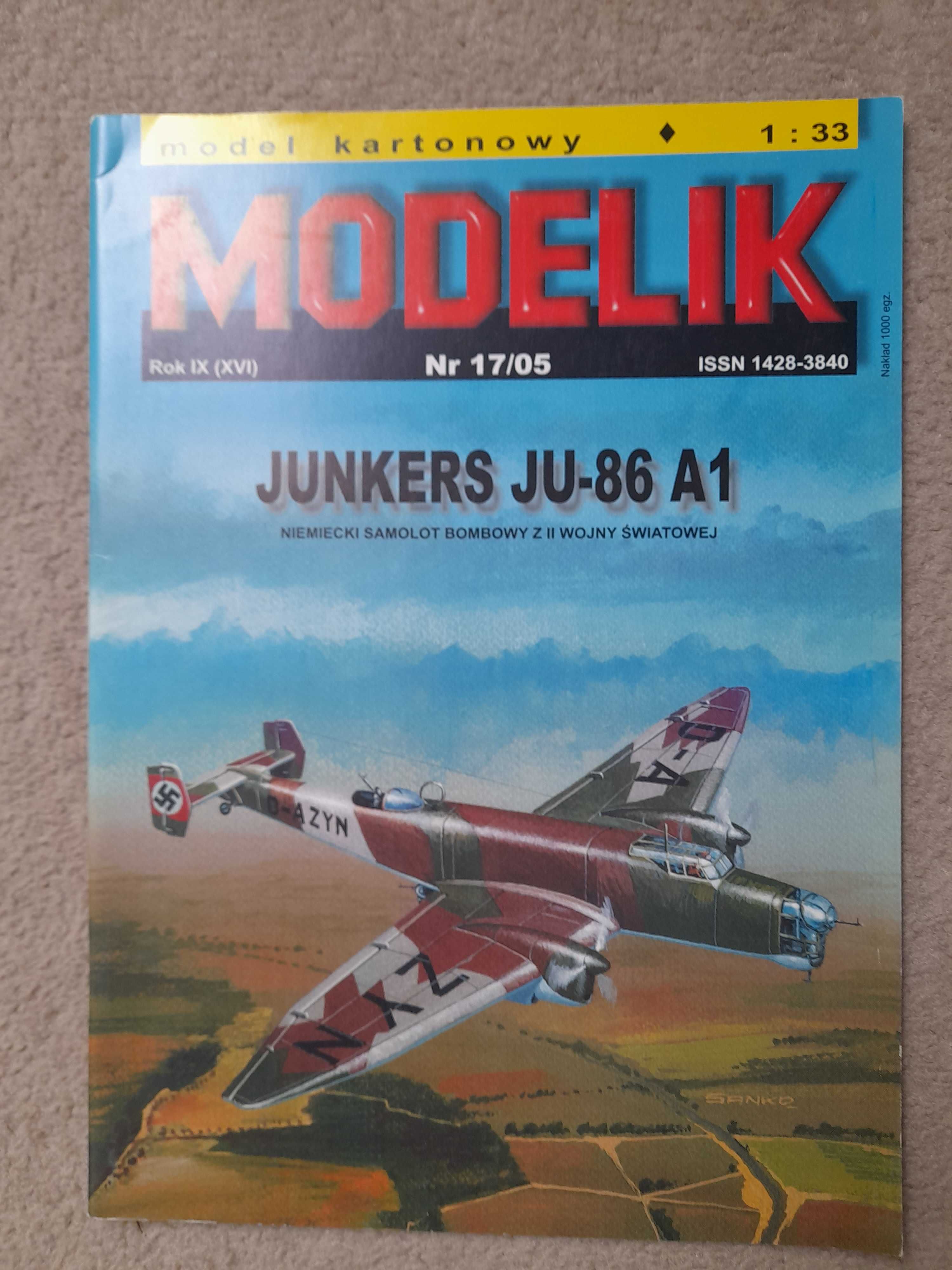 Model kartonowy Junkers JU 86