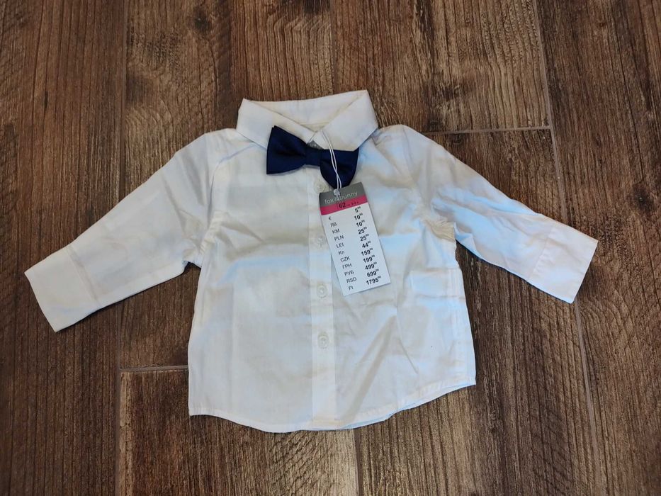 Ubranko do chrztu zestaw dla chłopca 62 - jak nowe