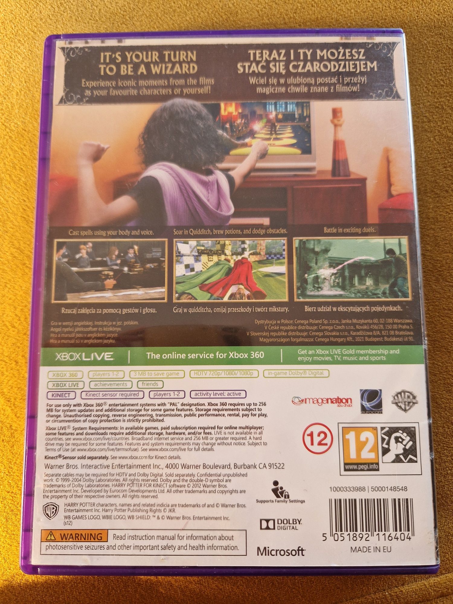 Gra Harry Potter for Kinect Xbox 360