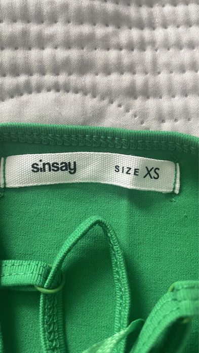 Zielona sukienka mini Sinsay XS/34 bawelna