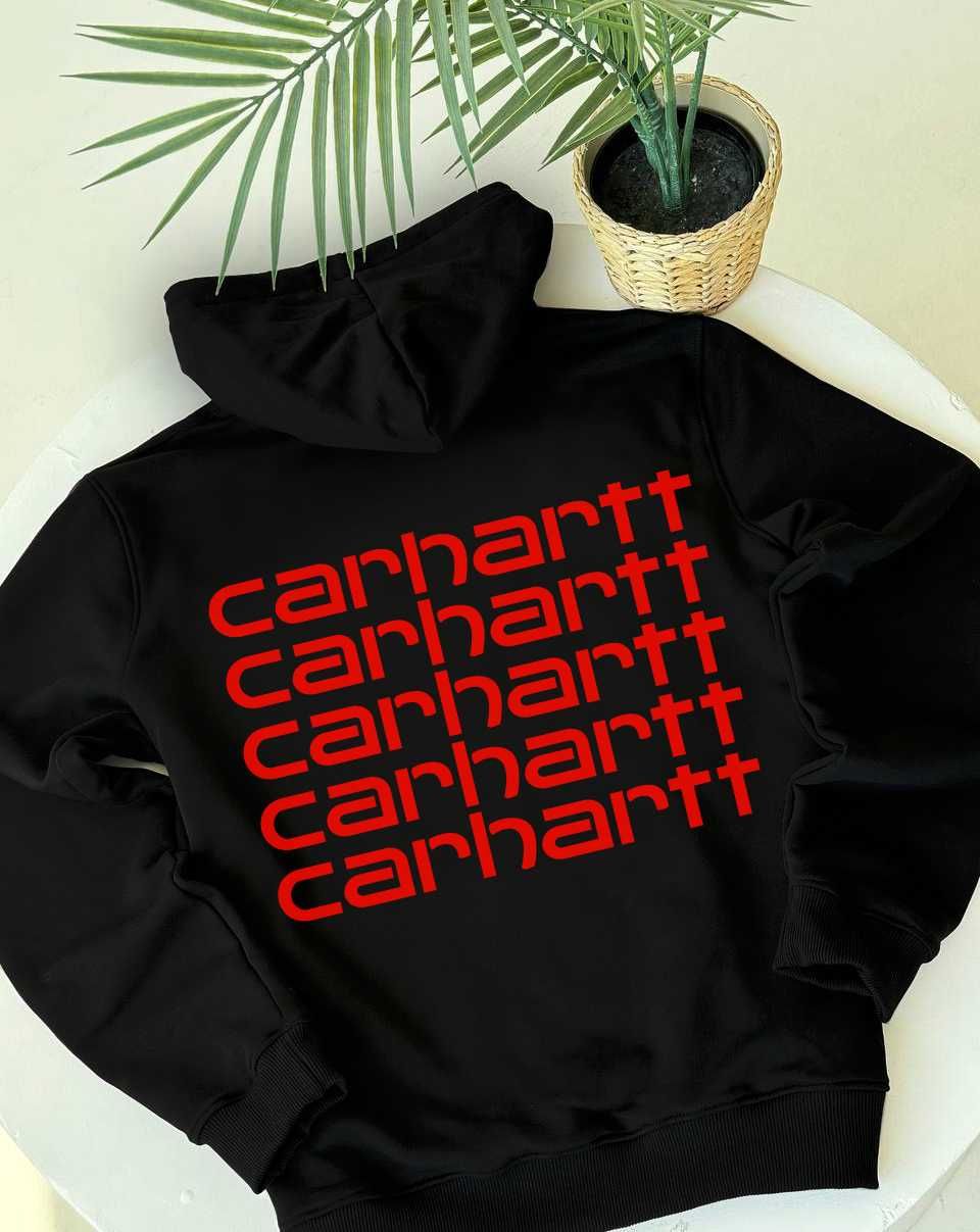 Худи CARHARTT Red Gradient ‣ Худі Кархарт • Зип кофта • Зипка зіпка