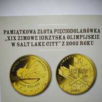 Złote 5 Dolarów „ XIX Zimowe Igrzyska  W Salt Lake City Z 2002 ”