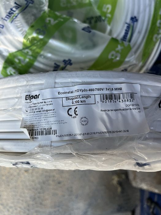 Przewód Elpar YDYp 3x1.5