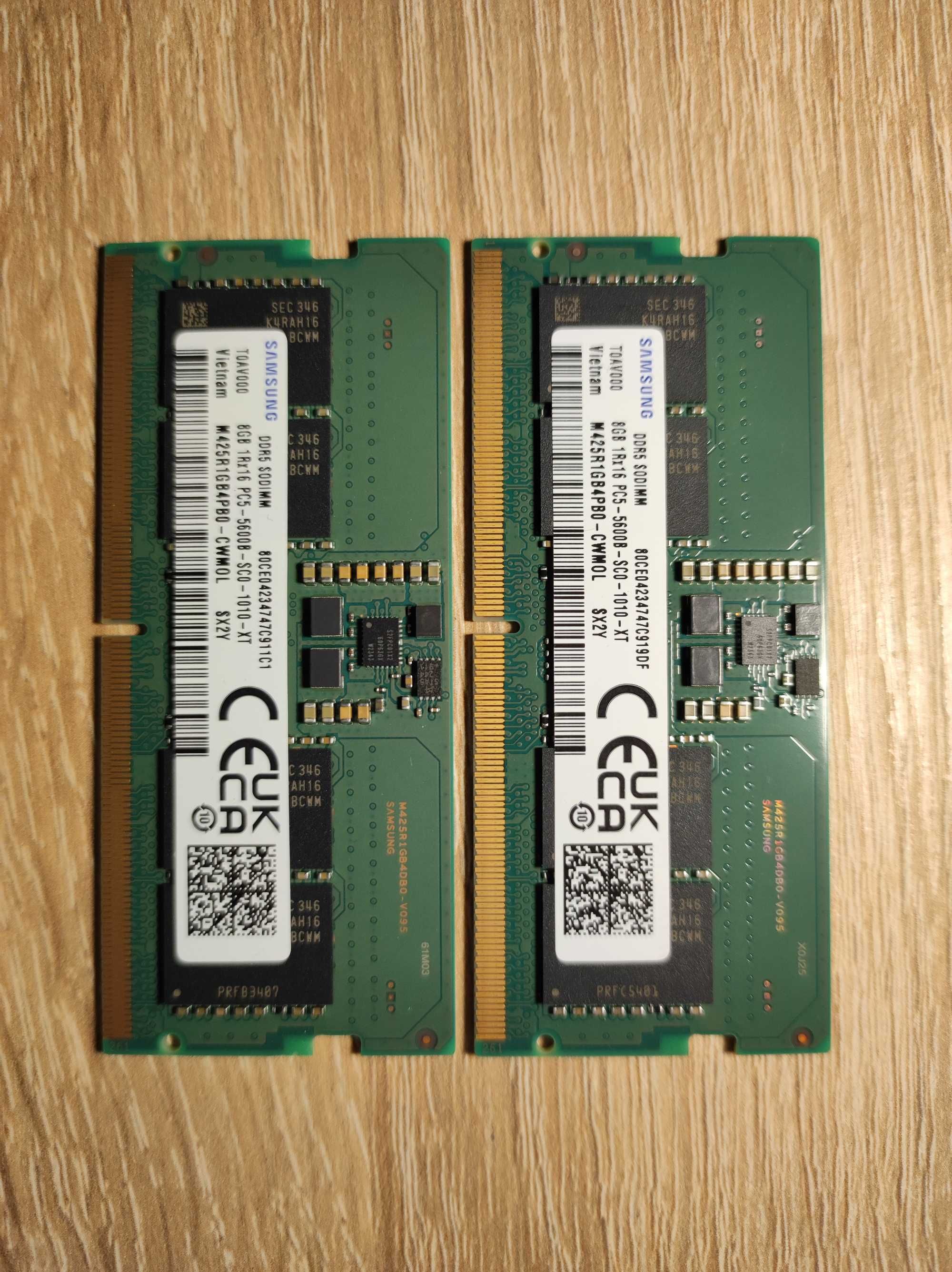Оперативна пам'ять для ноутбука 16 Гб DDR5 5600 MHz (2x8 Гб) Samsung