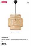 Lampa wisząca sufitowa NOWA IKEA SINNERLIG bambusowa