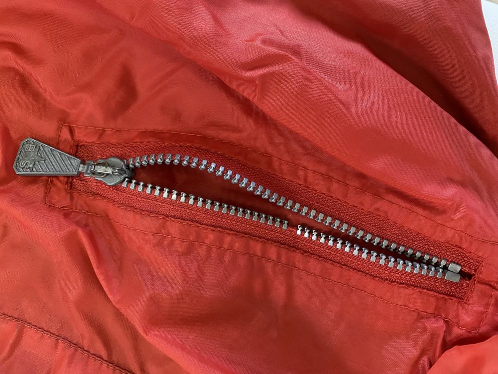 Kurtka płaszcz przeciwdeszczowy Big star S 36 czerwona Nylon oversize