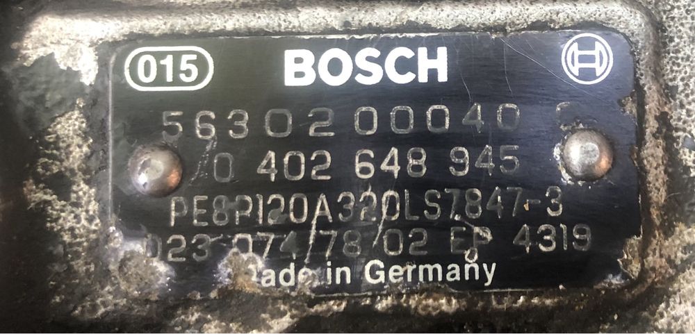 Топливный насос Mercedes (Bosch 5630200040) 0402648945