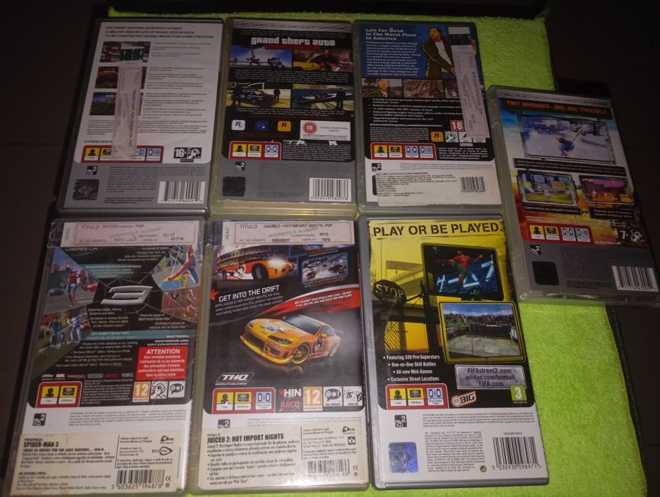7 caixas jogos psp