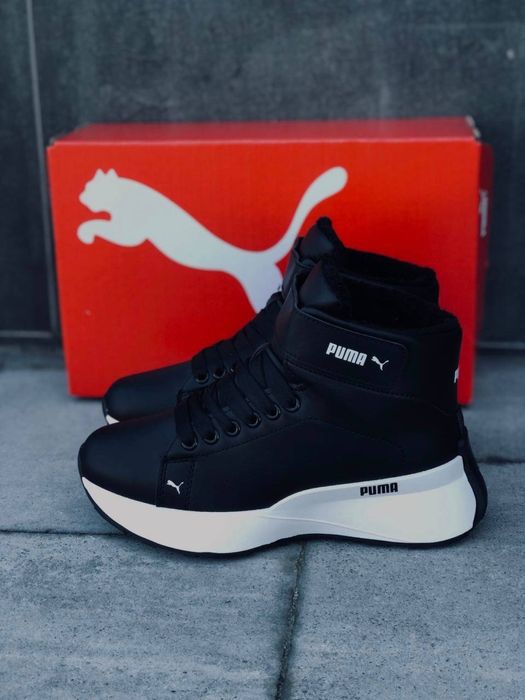 -70% Кожаные зимние кроссовки Пума / кросовки Puma / зимові кросівки