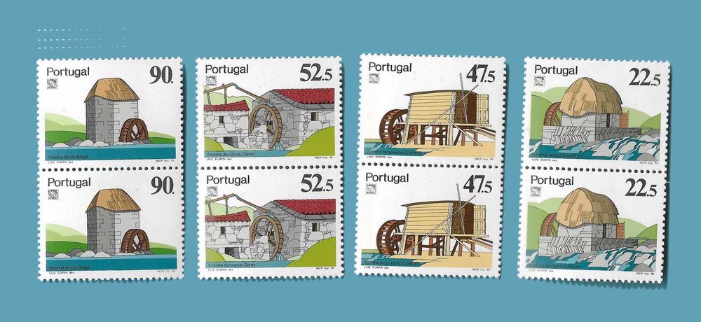 Selos  - Lubrapex Azenhas 1986 - Série Completa de Pares