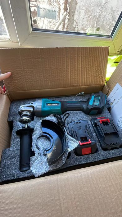 Gisam 125mm M14 bezszczotkowa szlifierka kątowa 2000w 18v 2 baterie