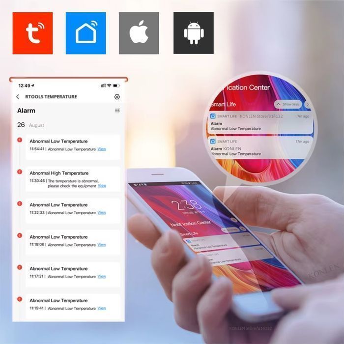 Inteligenty Termometr Wifi Sonda 3M Tuya Smartlife Temperatur -40+120