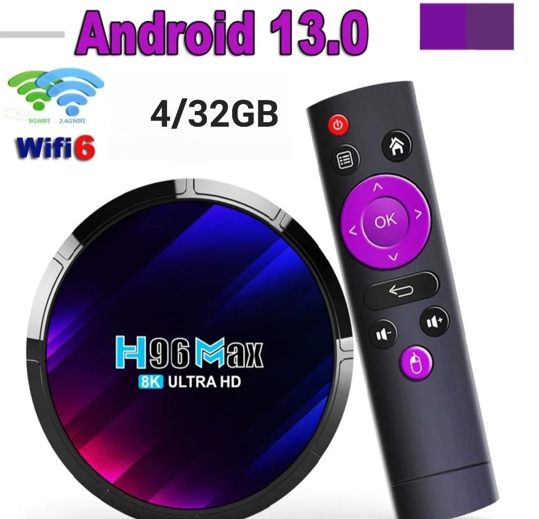 TV BOX 4/32GB Android 13.0 2.4 5G Wi-Fi 6 BT 5.0 8K Multimedia !!