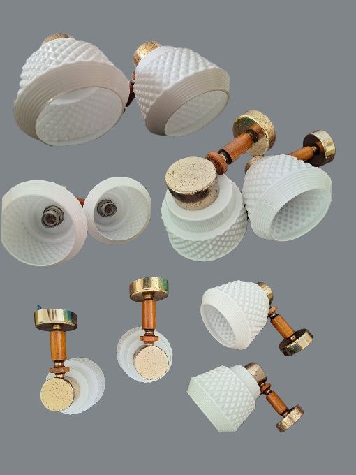 Dwa Klosze lampy kinkiety wczesny PRL