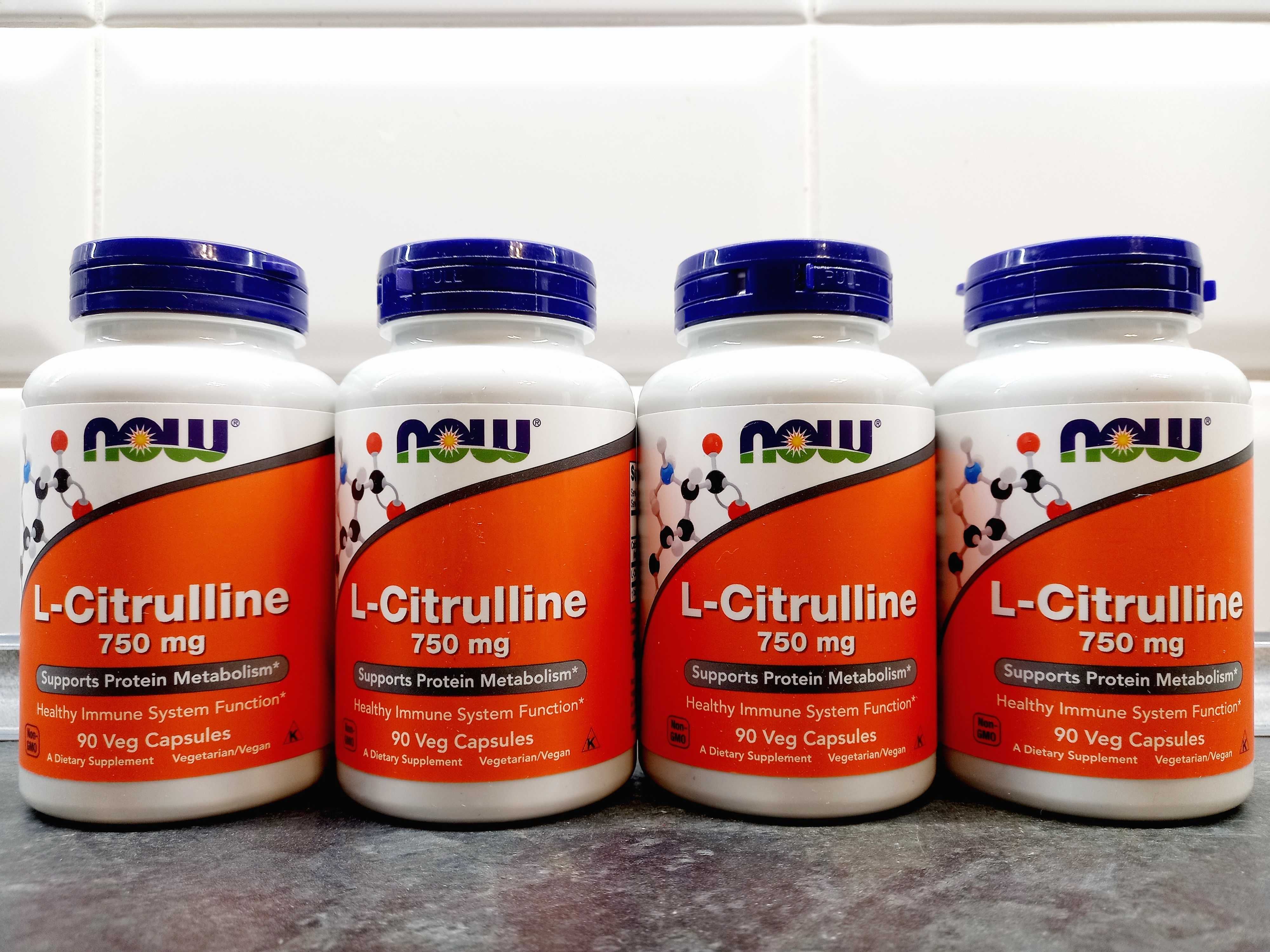 Now Foods, L-Citrulline 750 мг (90 капс.), цитруллин, цитрулін