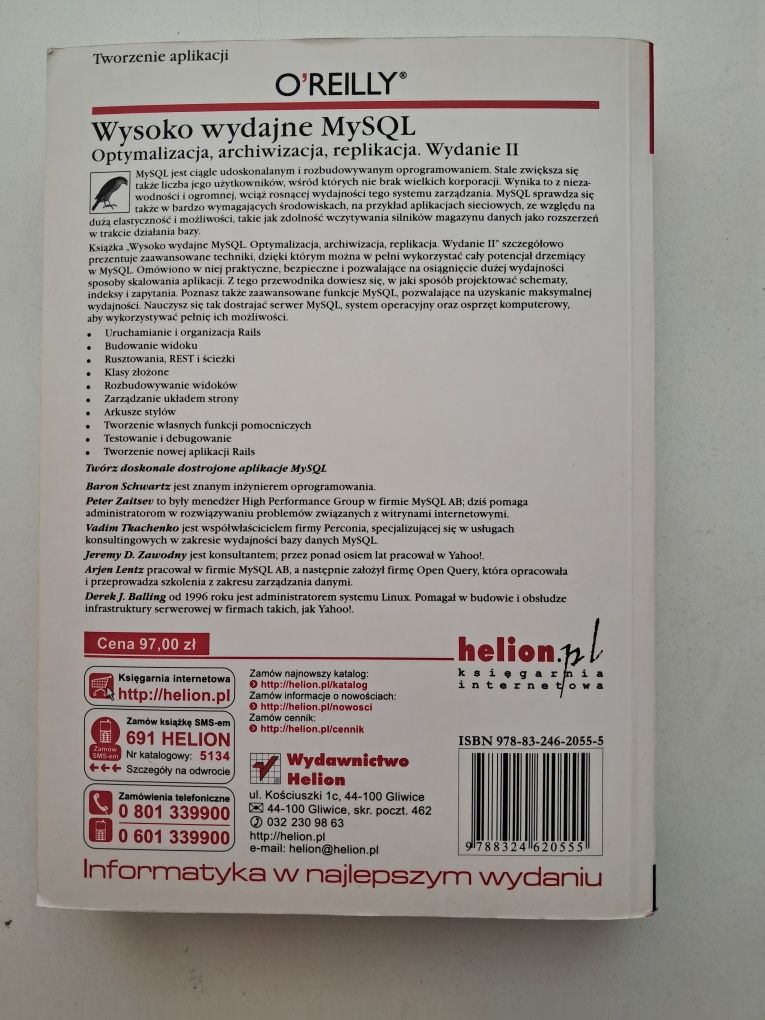 Wysoko wydajny MySQL Optymalizacja,archiwizacja,replikacja wydanie III