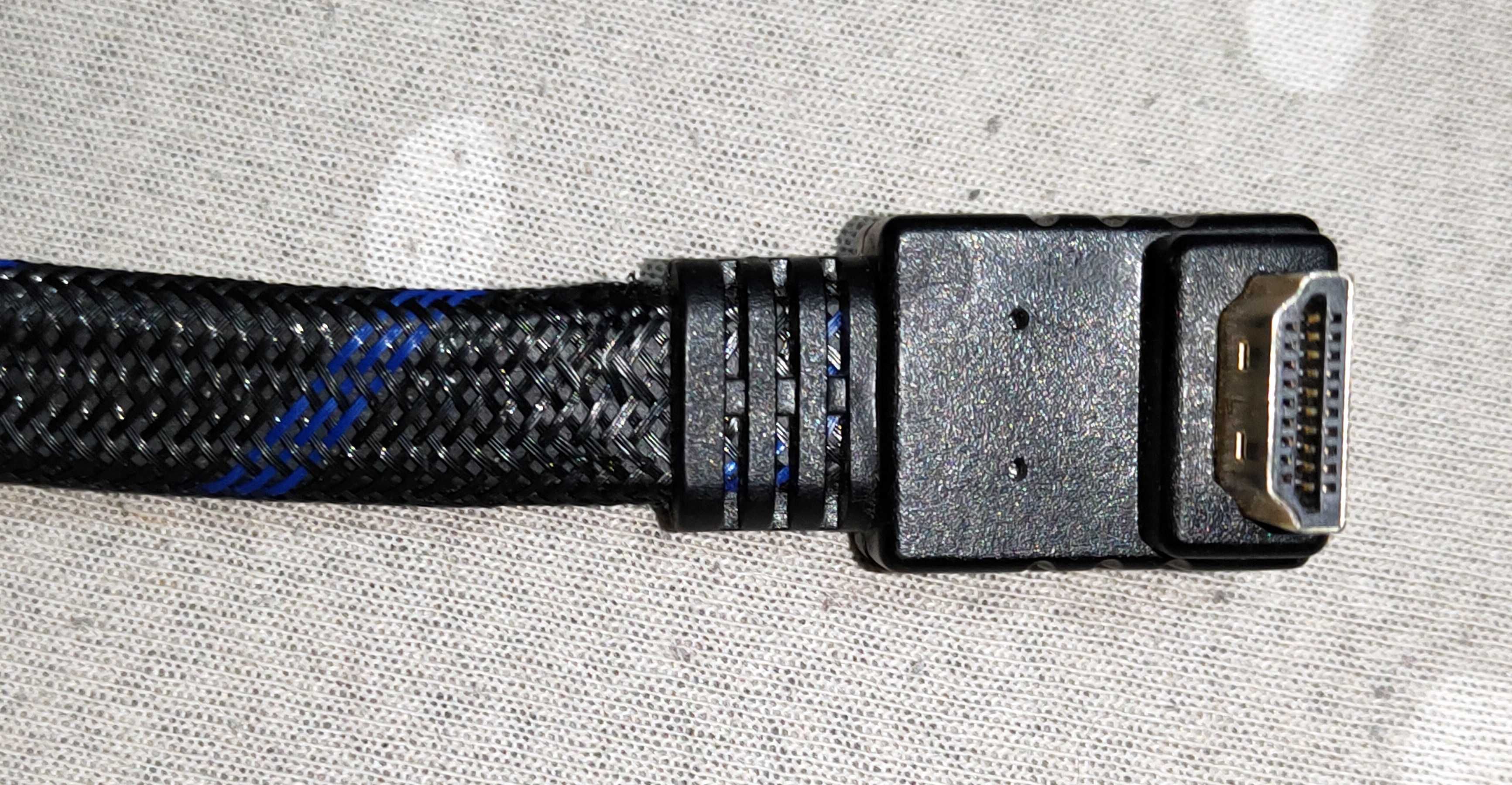 HDMI kabel przewód 2 wtyki 1 kątowy NOWY 5 metrów