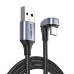 Ugreen nylonowy kątowy kabel przewód USB - USB Typ C 1 m 3 A 18 W Quic