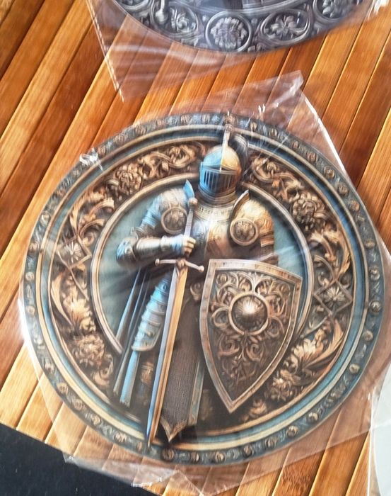 Chapas metal Templários Cavaleiro Medieval 20x 20 cm Coleção