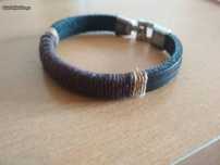 Pulseira de pele genuína