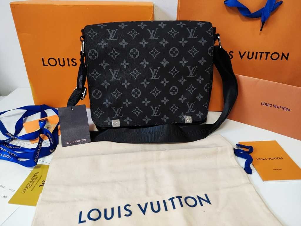 LOUIS VUITTON męska torba Listonoszka, skóra, Francja 03-87