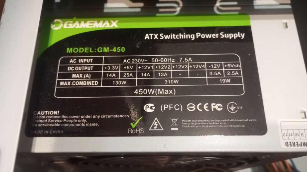 Нормальний комп'ютер, i3 3220, 8gb ddr3(2×4), 64ssd, 450watt