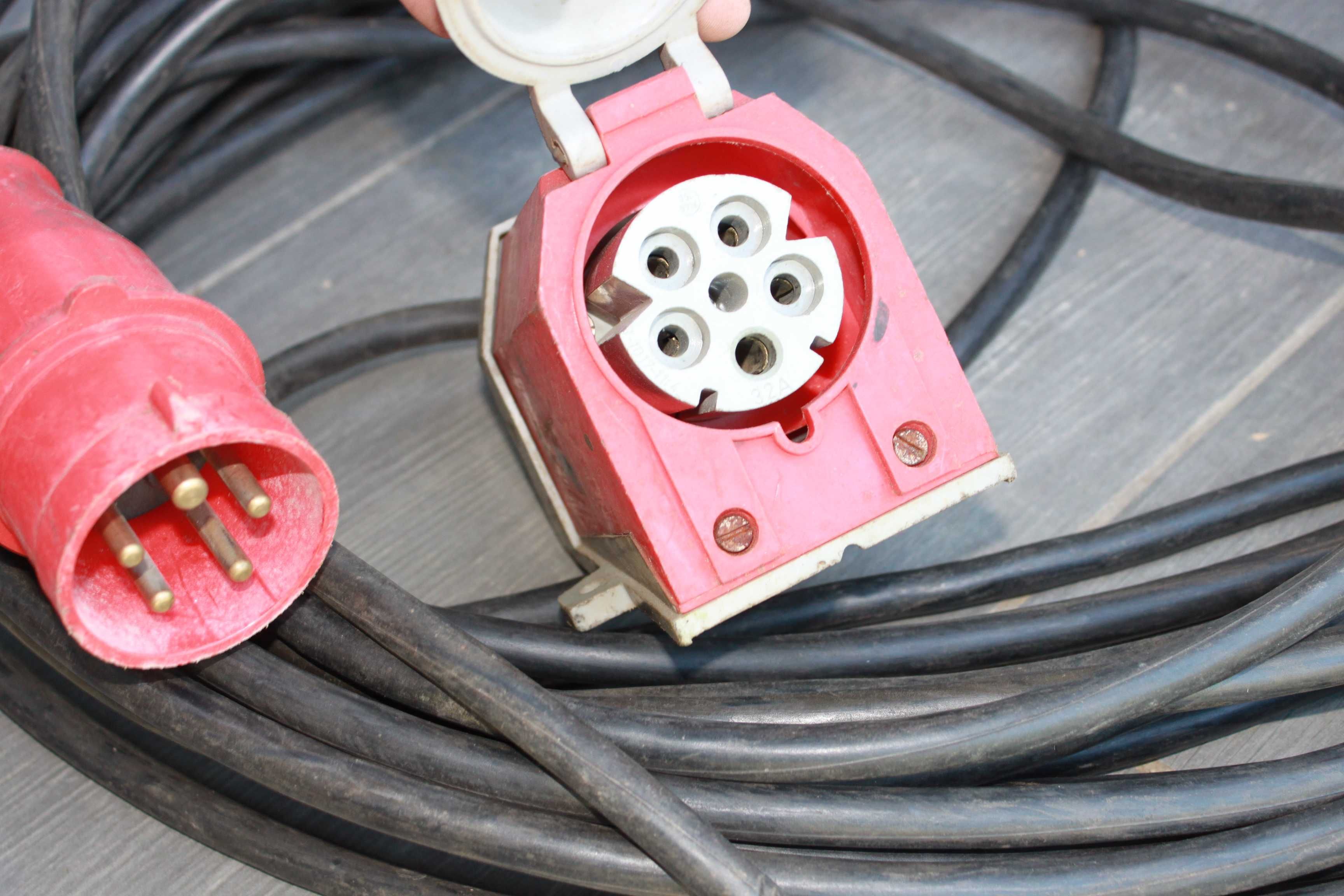 Przewód siłowy 25m kabel krajzega sprężarka spawarka
