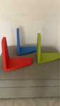 Conjunto 3 Prateleiras Infantis IKEA – Verde, Azul e Vermelha